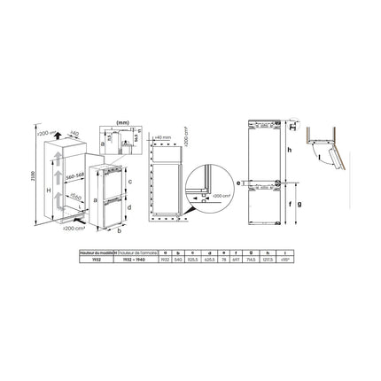 Réfrigérateur combiné encastrable HISENSE RB3B280SAWE