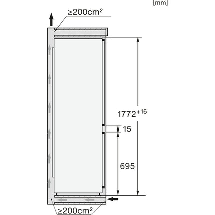 Réfrigérateur combiné encastrable MIELE KFN 7744 C 125