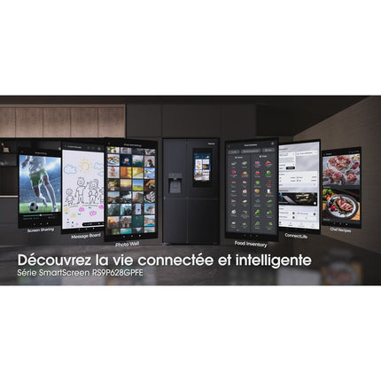 Réfrigérateur Américain HISENSE RS9P628GPFE smart screen