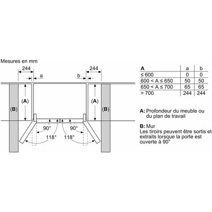 Réfrigérateur multi portes SIEMENS KF96RSBEA IQ700 cave à vin