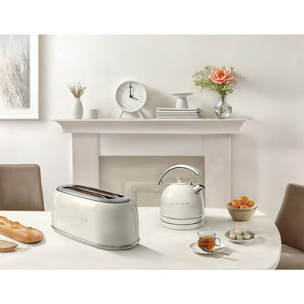 Grille-pain SWEISS + bouilloire vintage crème pack GRVKTL8