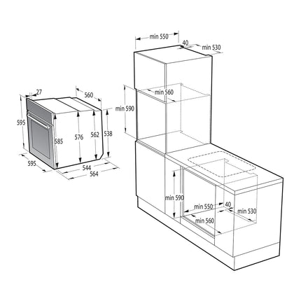 Four encastrable fonction vapeur HISENSE O643PG