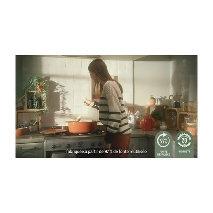 Cocotte TEFAL Fonte LOV faitout 29cm beige