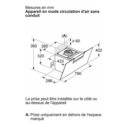 Hotte décorative murale inclinée NEFF D85IFN1S0