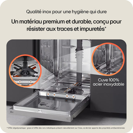 Lave vaisselle encastrable LG DB476TXS TrueSteam