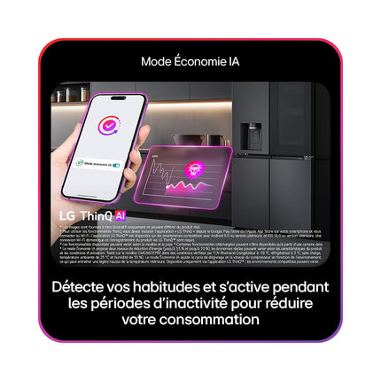 Réfrigérateur multi portes LG GMG860EPBE
