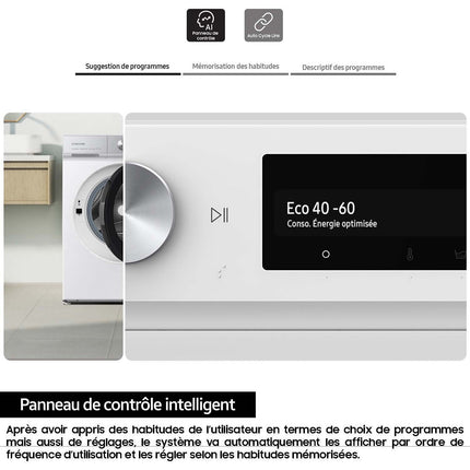 Lave linge hublot SAMSUNG WW11DB7B94GE Bespoke AI