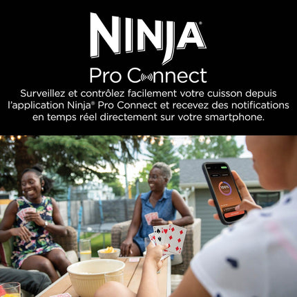 Barbecue électrique NINJA OG901EU Woodfire pro connect à poser, 44.5x26.5 cm