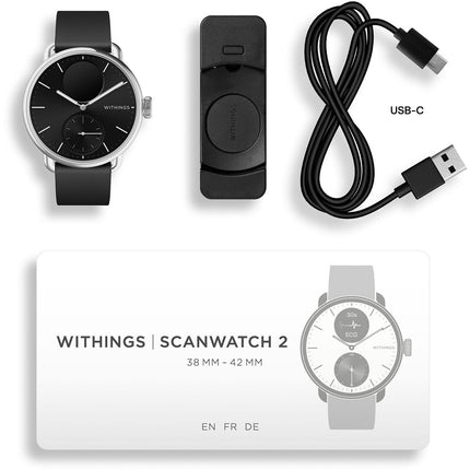 Montre santé WITHINGS Scanwatch 2 - 38mm Noire