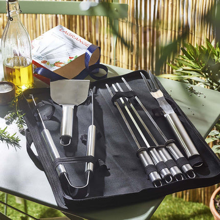 Plancha électrique LAGRANGE Pro 65L noir 2 brûleurs à poser, 65x40 cm + kit d'accessoires