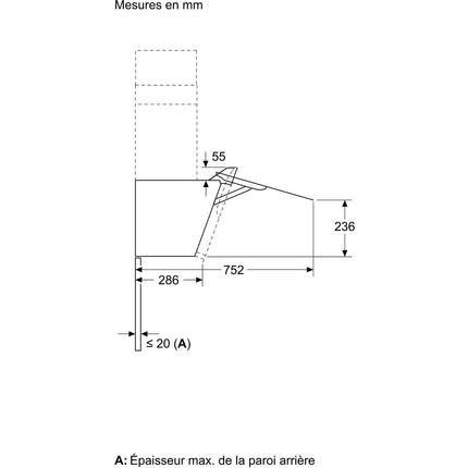Hotte décorative murale inclinée NEFF D85IFN1S0