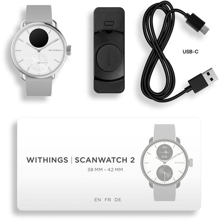 Montre santé WITHINGS Scanwatch 2 - 38mm Blanche
