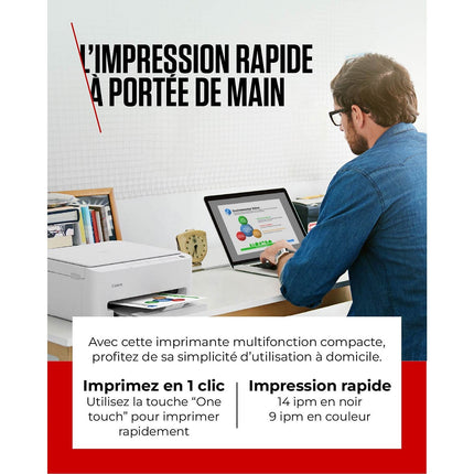 Imprimante jet d'encre CANON PIXMA TS4150i WH