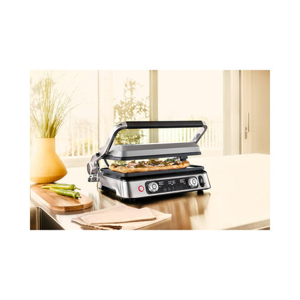 Grille-viande BRAUN CG9160 inox 2 zones de cuissson, plaques amovible, sonde, 37x23 cm