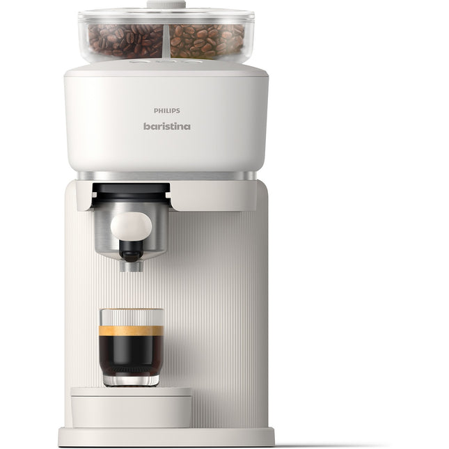 Machine à expresso PHILIPS Baristina BAR320/00 cafetière à grain bac double compartiment Blanche