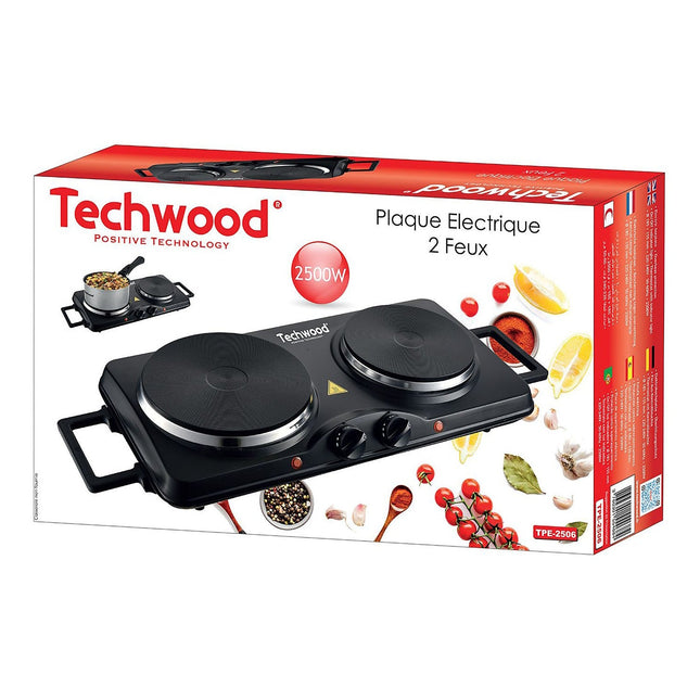 Domino électrique TECHWOOD Plaque électrique 2 feux / 2500W
