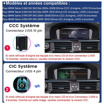 Autoradio connecté JUNSUN pour BMW E60 E90-E93 CCC system Carplay