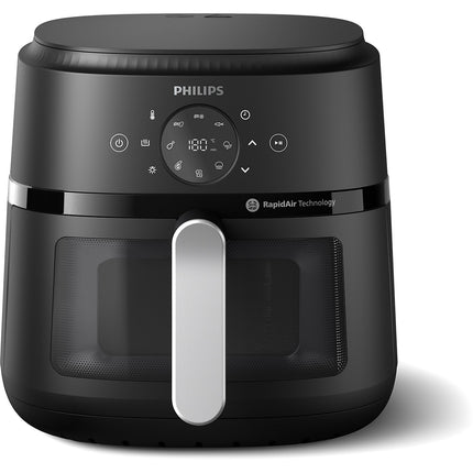 Airfryer PHILIPS NA231/00 Friteuse sans huile avec fenêtre de cuisson Noir/Argent, Série 2000 6.2L