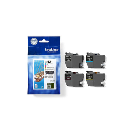 Cartouche d'encre BROTHER Pack Multipack 4 Originales LC421 (Noir + 3 Couleurs) - LC421VAL
