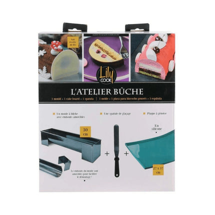 Kit Pâtisserie LILY COOK buche moule plaque genoise spatule