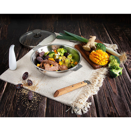 Wok CRISTEL 30cm Casteline amovible inox