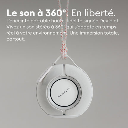 Enceinte portable DEVIALET Mania White Mist + Étui de transport inclus