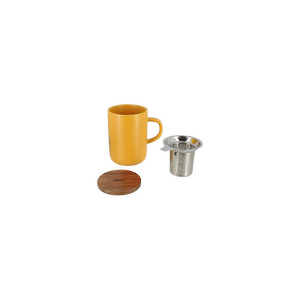Théière OGO LIVING Tisanière Juliet jaune en grès 475 ml