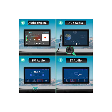 Autoradio connecté JUNSUN Écran 9 pouces, caméra de recul CarPlay