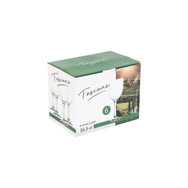 Verre TREND'UP Boîte de 6 verres à pied Toscane 36,5 cl
