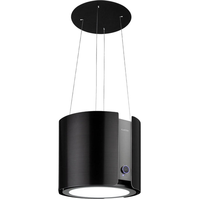 Hotte décorative îlot KLARSTEIN Skyfall îlot Ø45 cm 402 m³/h LED noir