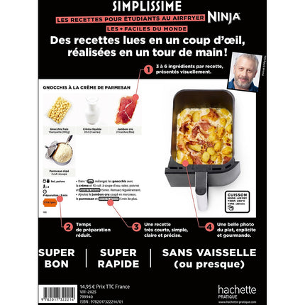 Livre de cuisine HACHETTE Recettes Simplissime Ninja Etudiants