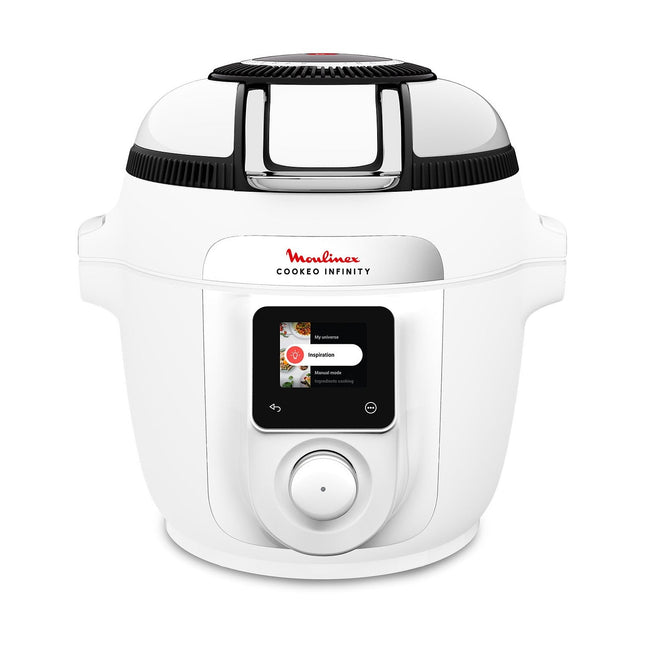 Cookeo MOULINEX Multicuiseur Airfryer Cookeo Infinity sans pale Blanc CE9721F0 16 modes de cuisson, 6,5 L