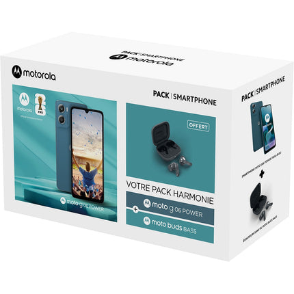 Smartphone MOTOROLA Pack G06 Power 256Go + Buds