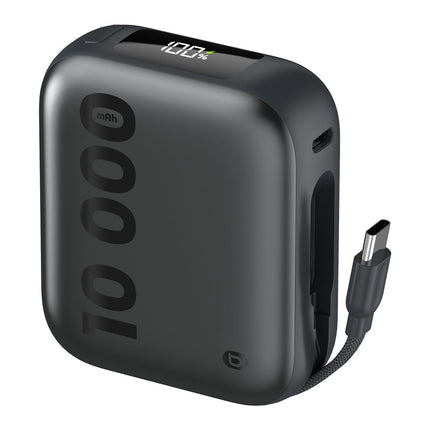 Batterie externe ESSENTIELB 10 000 mAh + cable USB-C intégré