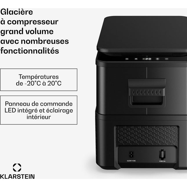 KLARSTEIN Arctiq compresseur 27L 60 cm Noir
