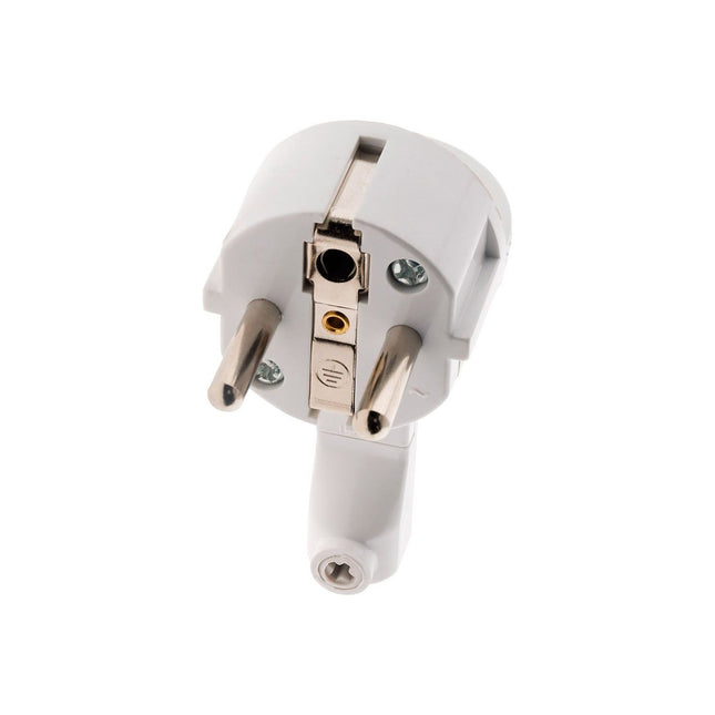 Adaptateur d'alimentation ZENITECH Fiche mâle 2P+T 16A extra plate Blanc -