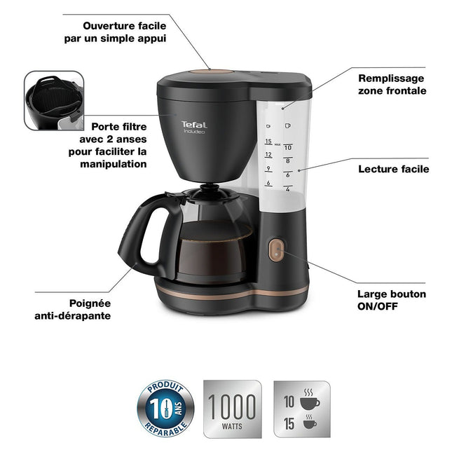 Cafetière filtre TEFAL CM533811 INCLUDEO