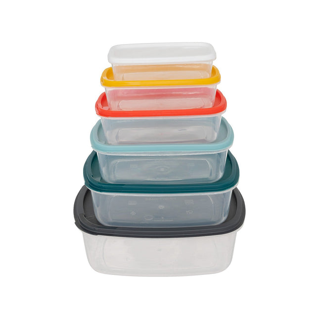 Boîte alimentaire 5FIVE 6 boites rectangulaires multicolors