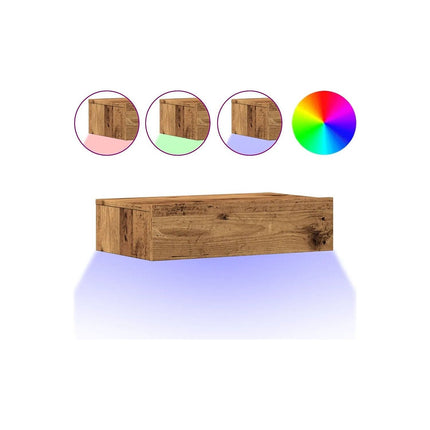 Meuble TV HELLOSHOP26 Meuble TV avec éclairage LED rétroéclair