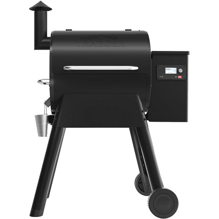 Barbecue pellet TRAEGER Pro 575 noir sur chariot, grille haute 56x18 cm, grille basse 56x48 cm