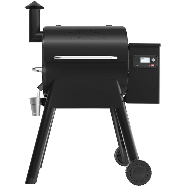 Barbecue pellet TRAEGER Pro 575 noir sur chariot, grille haute 56x18 cm, grille basse 56x48 cm