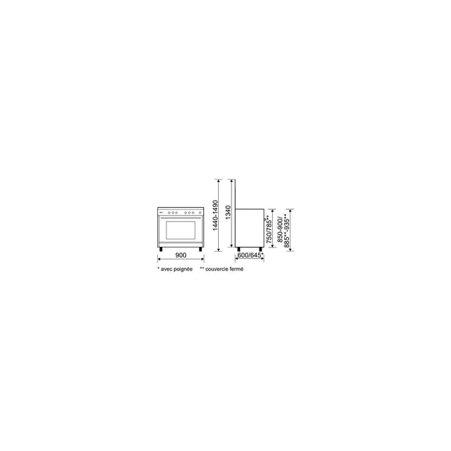 Piano de cuisson gaz GLEM GA960MIX2