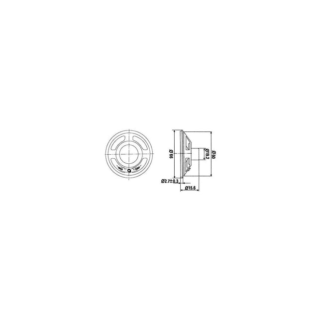 Haut-parleur VELLEMAN Haut-parleur miniature 2W / 8 ohm - 66mm