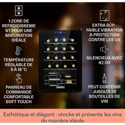Cave à vin polyvalente KLARSTEIN Klarstein Shiraz 53 L 20 bt