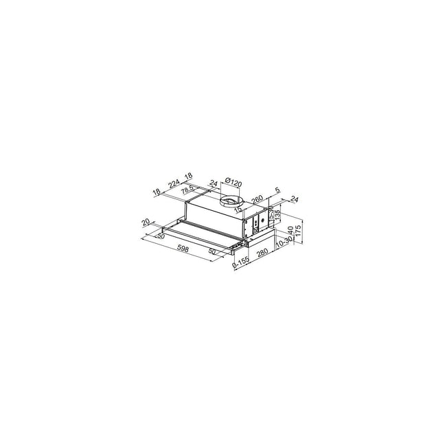 Hotte tiroir AIRLUX AHT630IX