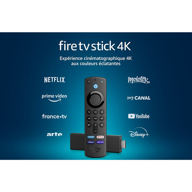 Passerelle multimédia AMAZON Fire TV Stick 4K avec télécommande Alexa