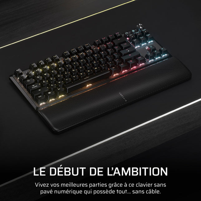Clavier gamer sans fil CORSAIR K70 CORE TKL Wireless