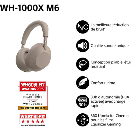 Casque SONY WH-1000XM6 IA