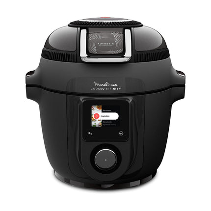 Cookeo MOULINEX Multicuiseur Airfryer Cookeo Infinity avec pale Noir CE9828F0 20 modes de cuisson, 6,5 L