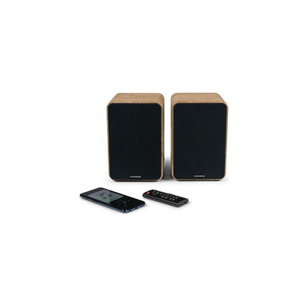 Enceinte bibliothèque THOMSON 100W Musicaux - Marron